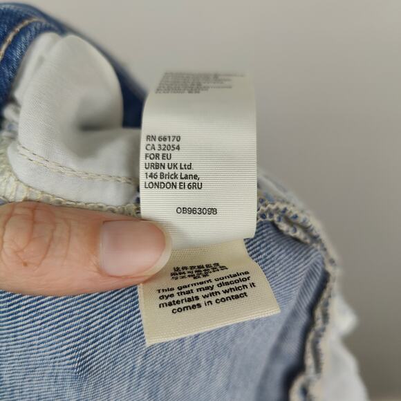 Free People We The Free Crvy Vintage High Rise Jean Shorts Womens 32 High Tide - Picture 7 of 9